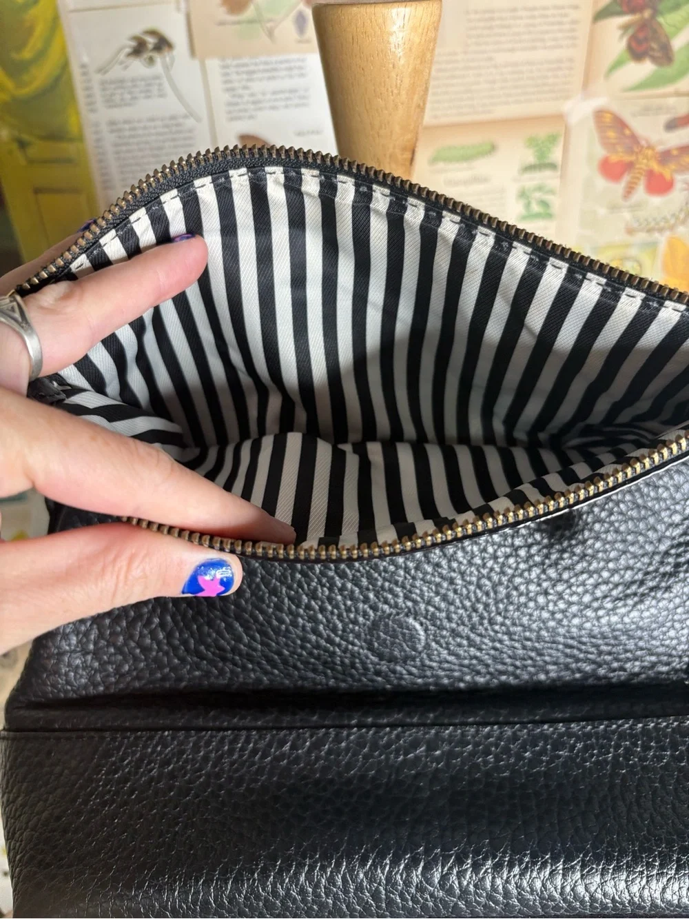 kate spade Black Pebbled Leather Hand bag
